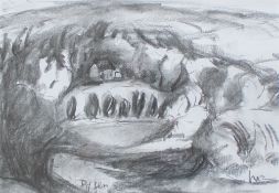 Will Roberts Pontrehydyfen Pencil Sketch Initialled 28 x 309cm Albany Gallery label