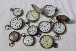 A continental white metal full hunter pocket watch,