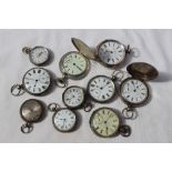 A continental white metal full hunter pocket watch,