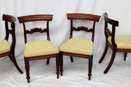 A set of four Regency mahogany dining chairs,
