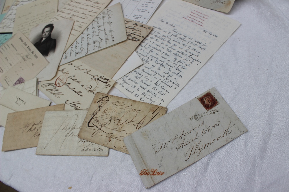 Postal History - a collection of letter fronts and postcards including Penny red covers, - Image 3 of 3