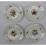 Four 19th century Swansea porcelain plates,