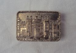 An Elizabeth II silver castle top snuff box, Birmingham 1977, maker SJ Rose & Son,