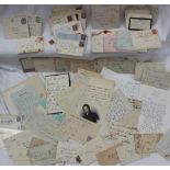 Postal History - a collection of letter fronts and postcards including Penny red covers,