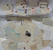 Postal History - a collection of letter fronts and postcards including Penny red covers,