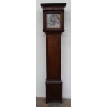 An 18th century and later oak longcase clock,