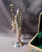 A Hsinghai white metal cornet,