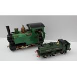 A Merlin loco works 0-6-0 locomotive in green together with an 0-6-0 locomotive "Great western"