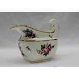 A 19th century Swansea porcelain cream jug, moulded with a basket weave and swags,