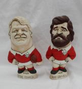 A John Hughes pottery Grogg of Steve Fenwick in a Welsh jersey with the No.