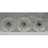 Three 19th century Swansea porcelain plates,