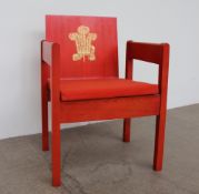 A Prince of Wales Investiture chair, designed by Antony Armstrong-Jones, Earl of Snowdon,