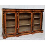 A Victorian walnut credenza,