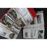 Two postcard albums, containing circa 500 postcards including scenes of Cardiff, Llanelly, Mumbles,
