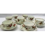 A set of four 19th century Swansea porcelain tea cups,