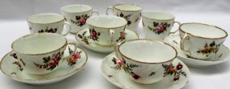 A set of four 19th century Swansea porcelain tea cups,