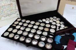 A Complete Set of 40, Sterling Silver Medals 'The Ancient Counties of England,