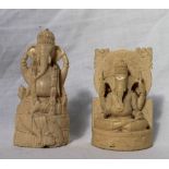 Of Hindu interest - A late 19th / early 20th century figure of Ganesha, seated cross legged,