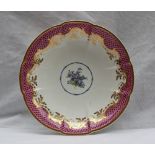 A Swansea porcelain dish, of cruciform shape,