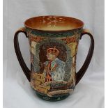A Royal Doulton loving cup, "The Coronation Loving Cup",