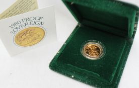A 1980 proof sovereign,
