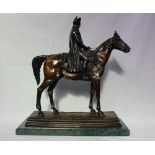 After I Bonheur Napoleon Bonaparte seated on a stallion Bronze On a marble base Bears a