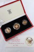 A United Kingdom 1986 Gold proof collection, including a gold Two Pounds coin,