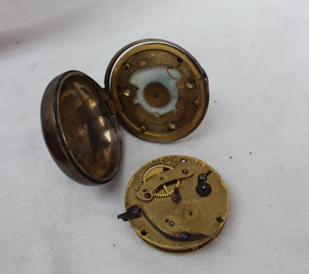 Four silver open-faced pocket watches, - Image 4 of 5