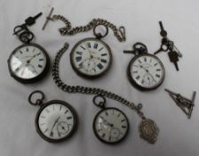 A George V silver open faced pocket watch, London, 1925, the movement marked J W Benson,