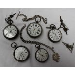 A George V silver open faced pocket watch, London, 1925, the movement marked J W Benson,