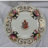 A Swansea porcelain dish, from the Clark of Hereford service, of cruciform shape,