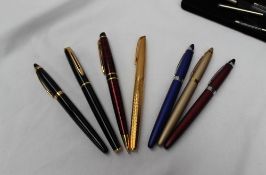 A Waterman Plaque or G fountain pen, with an 18k nib,