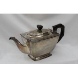 A George V silver teapot, of tapering form, Birmingham, 1936, William Neale & Son Ltd,