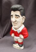 A John Hughes pottery Grogg of Jonathan Davies, in a red Wales Jersey with No.