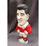 A John Hughes pottery Grogg of Jonathan Davies, in a red Wales Jersey with No.