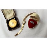 An 18ct yellow gold open faced pocket watch,
