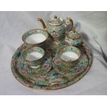 A very rare Swansea porcelain toy tea service,