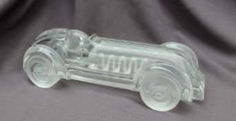 A Daum glass large automobile - The Monoplace LeMans,