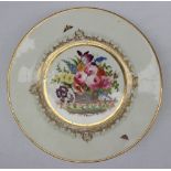 A Swansea porcelain plate from the Burdett-Coutts service, possibly painted by James Turner,