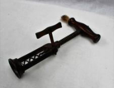 A 19th century London rack corkscrew,