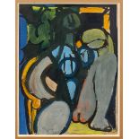 Edouard PIGNON 1905 - 1993 Ensemble de deux oeuvres sur papier Femme assise - 1945 Gouache sur