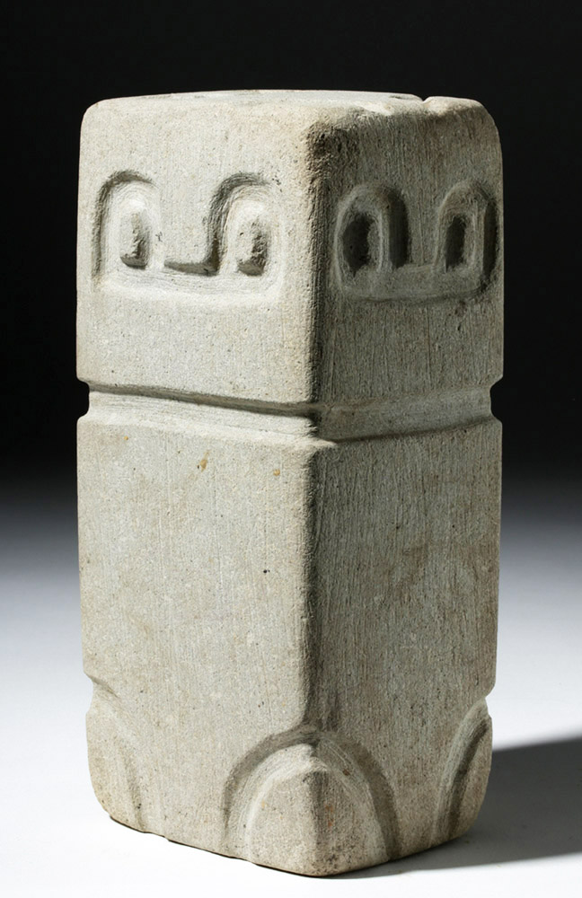 Valdivian White Stone Owl Effigy - Rectangular Prism - Image 3 of 6