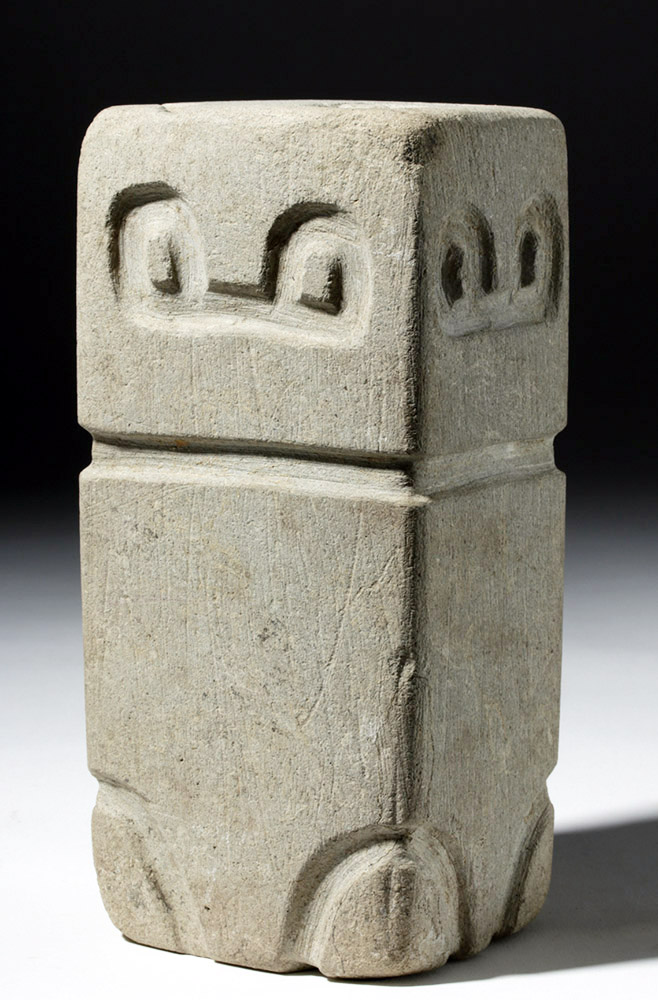 Valdivian White Stone Owl Effigy - Rectangular Prism