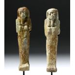 Pair of Egyptian Faience Ushabtis