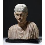 Superb Romano-Egyptian Plaster Mummy Bust