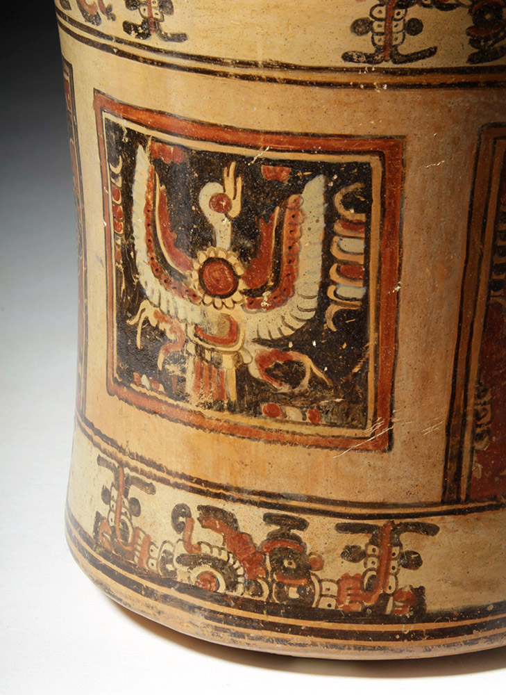 Mayan Ulua Valley Polychrome Cylinder, Rich Iconography - Image 10 of 10