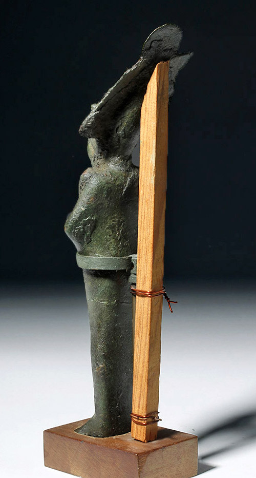 Tall Egyptian Bronze Standing Osiris Figure - Image 4 of 5