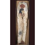 Egyptian Painted Wood Sarcophagus Panel