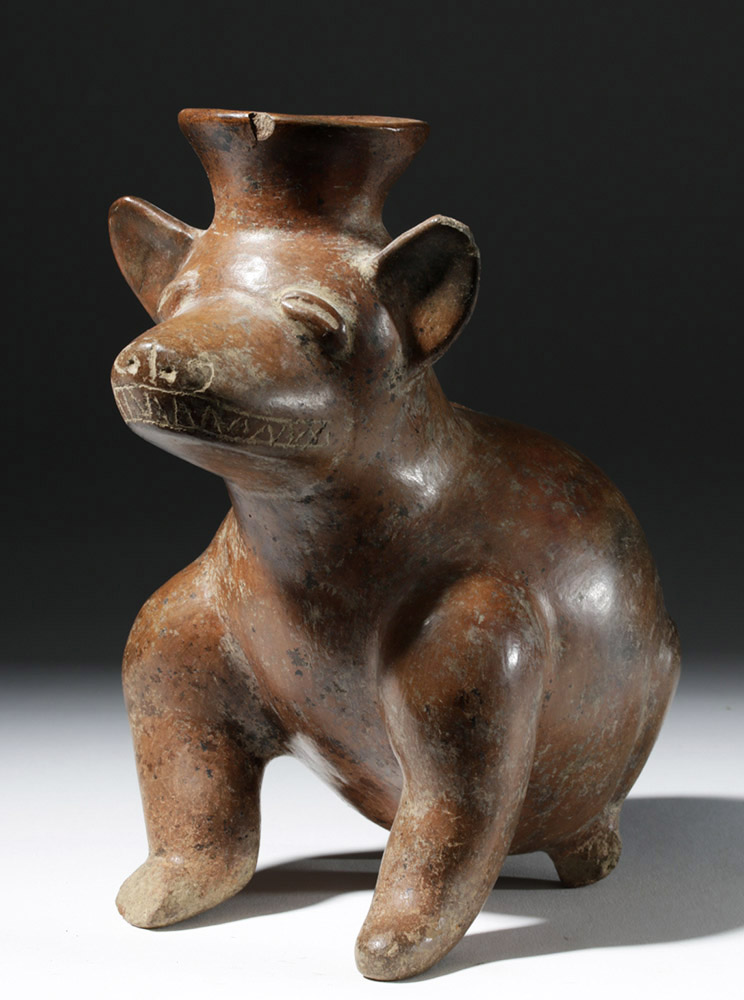 Colima Redware Pottery Seated Dog - Image 4 of 7