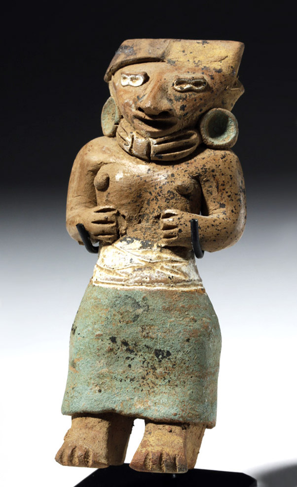 Rare Superb Michoacan Pottery Standing Figure